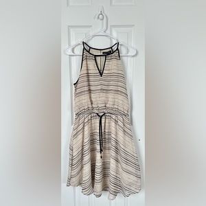 NWT Banana Republic Black and Cream Striped Dress